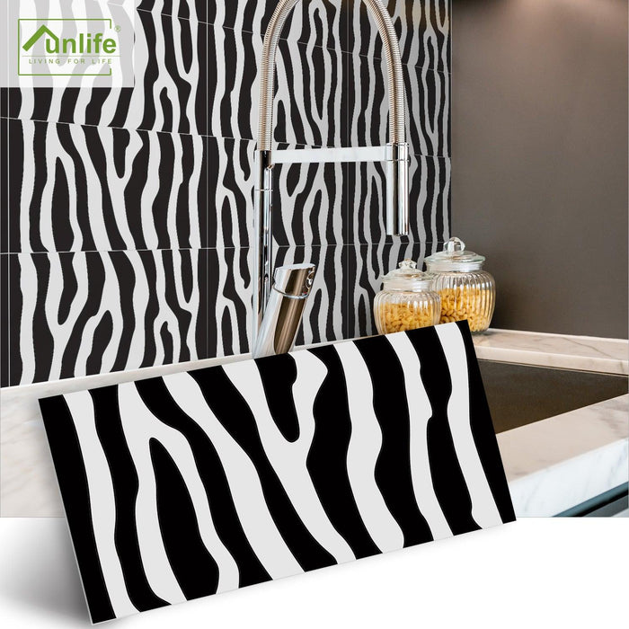 Zebra Chic City Lights Brick Stickers - Stylish Urban Home Decor Upgrade
