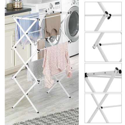 Peekaboo Studio 3-Tier Metal Clothes Airer Dryer - Indoor/Outdoor Use