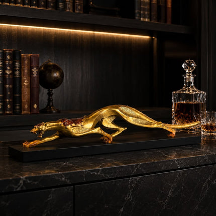 Handcrafted Sovereign Gilt & Copper Feline Masterpiece