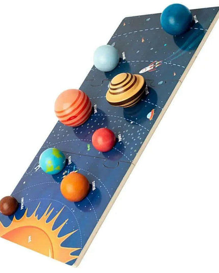Galactic Discovery Wooden Puzzle Set: Solar System Adventure Kit for Kids