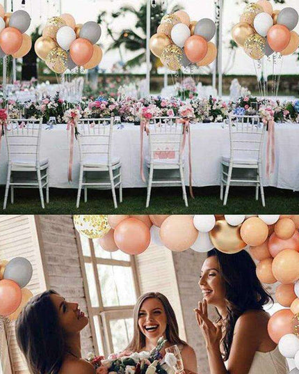 Peach Dreamscape: Vintage-Inspired Retro Latex Balloon Chain Set for Timeless Celebrations