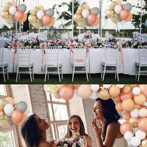 Perfect Peach Retro Latex Balloon Chain Set for Dreamy Wedding Decor