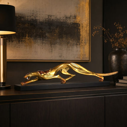 Handcrafted Sovereign Gilt & Copper Feline Masterpiece