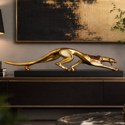 Handcrafted Sovereign Gilt & Copper Feline Masterpiece