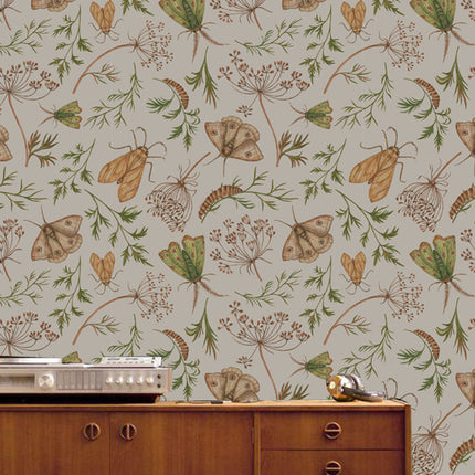 Peekaboo Studio Butterfly & Tropical Plant Self-Adhesive Wallpaper