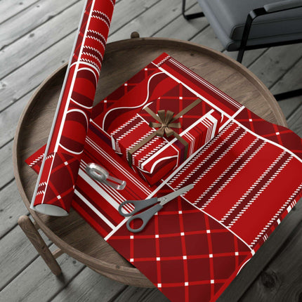 Luxurious Customizable Red Holiday Gift Wrap Set - Elevate Your Present Experience