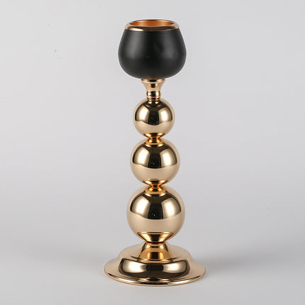 Candle Holder Iron Art Electroplating Spray Paint Black And Gold Ornaments