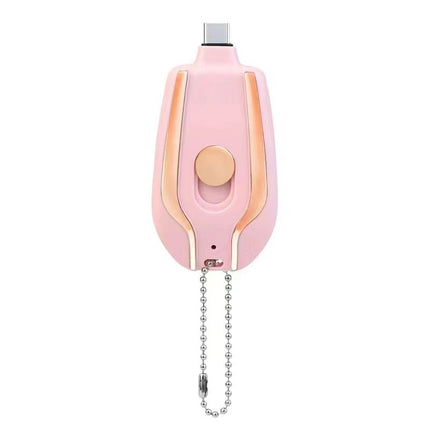 1500mAh Mini Power Emergency Pod Keychain Charger With Type-C Ultra-Co