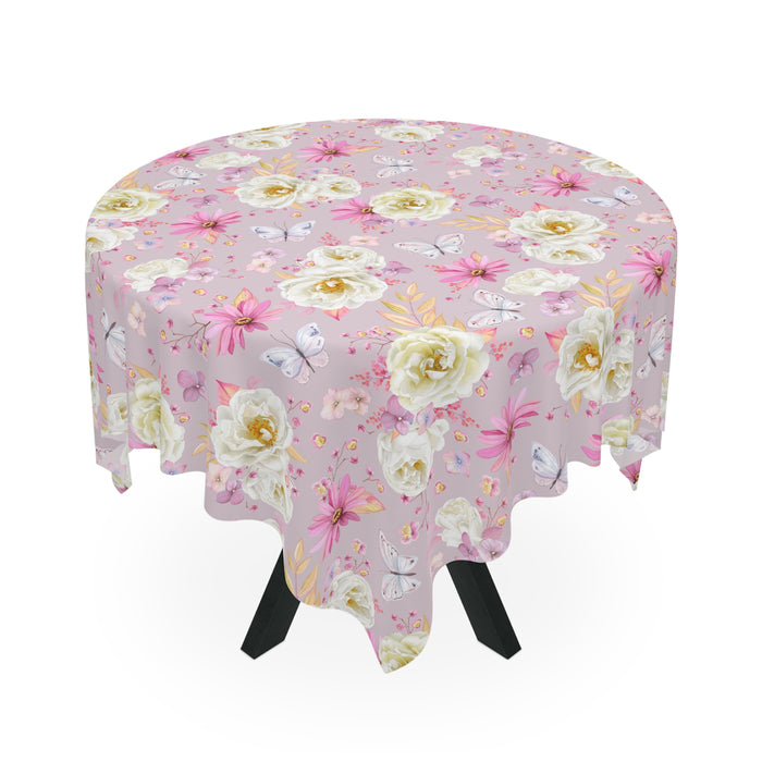 Vibrant Spring Square Tablecloth | Colorful 55.1" x 55.1" Polyester Cloth