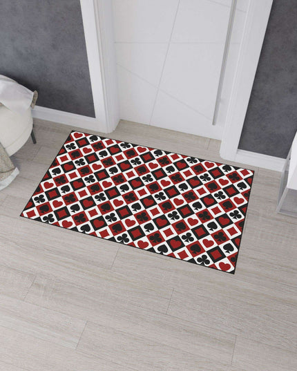 Customizable Elegant Black Border Non-Slip Polyester Area Rug