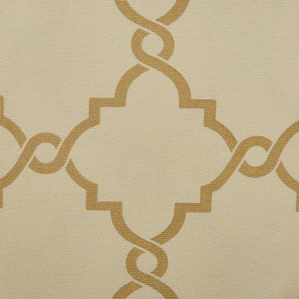 Room & Decor Fretwork Print Grommet Top Valance, Beige Gold, 50x18