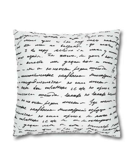 Elegant Scripted Throw Pillow Cover for Home Decor