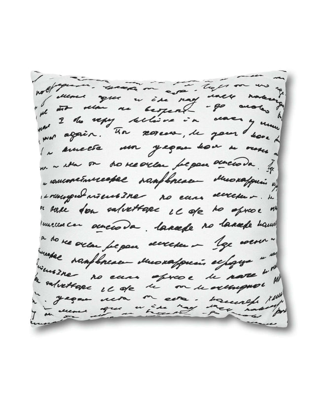Elegant Scripted Throw Pillow Cover for Home Decor