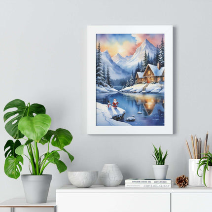 Sustainable Elegance: Eco-Friendly Fantasy Christmas Vertical Wall Art