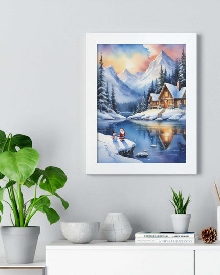 Sustainable Elegance: Eco-Friendly Fantasy Christmas Vertical Wall Art