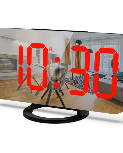 Intelligent LED Alarm Clock with Dual USB Charging and Adaptive Brightness Sensor