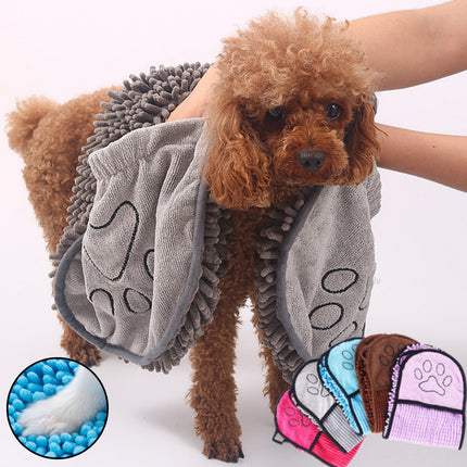 Dogs Cats Towels Super Absorbent Dog Bathrobe Microfiber Bath Towels Q