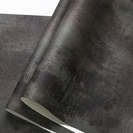 Peekaboo Studio Concrete Effect Dark Grey Wallpaper - Industrial Desig