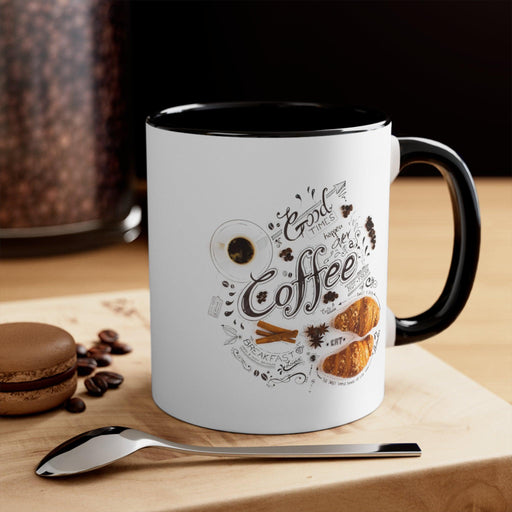 Colorful Christmas Themed Coffee Cup - Personalized 11oz Dual-Tone Mug