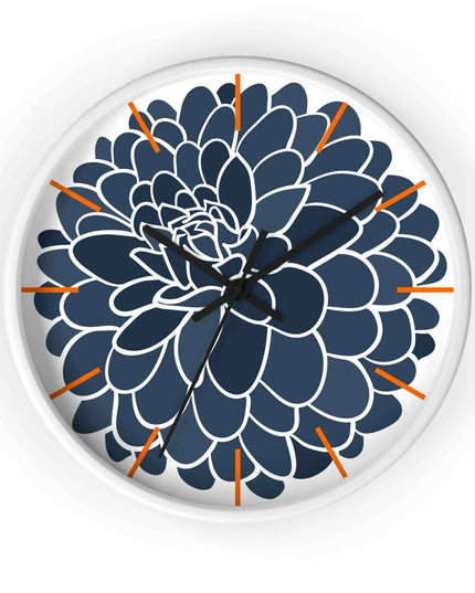 Elegant Dahlia Wooden Wall Clock by Maison d'Excellence - Timeless Sophistication