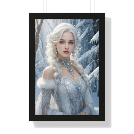 Winter Wonderland Puppy Framed Gaming Art - Sustainable Decor for Your Home