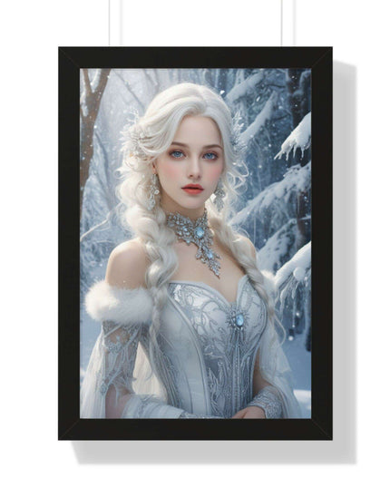 Winter Wonderland Puppy Framed Gaming Art - Sustainable Decor for Your Home