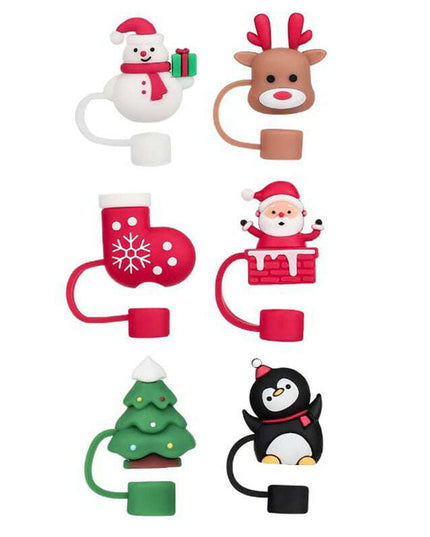 New Christmas Straw Dust Cover 10mm Cup Accessories
