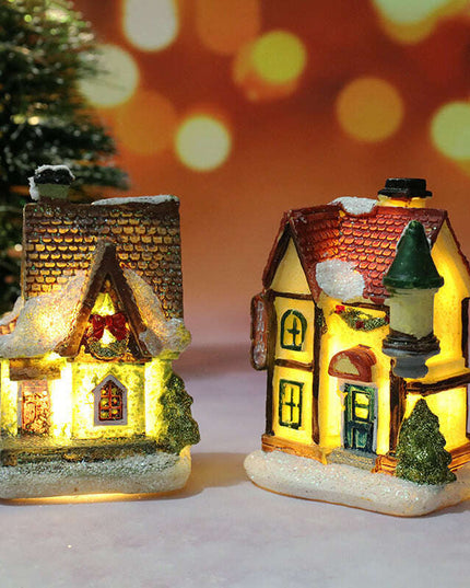 Christmas Decorations Micro Landscape Resin House
