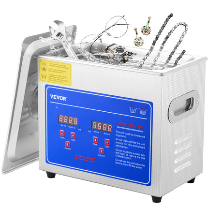 VEVOR Ultrasonic Cleaner with Digital Timer & Heater for Jewelry & Gla