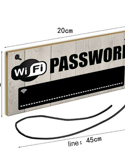 Stylish Wooden WiFi Access Sign: Modern Decor for Trendy Spaces