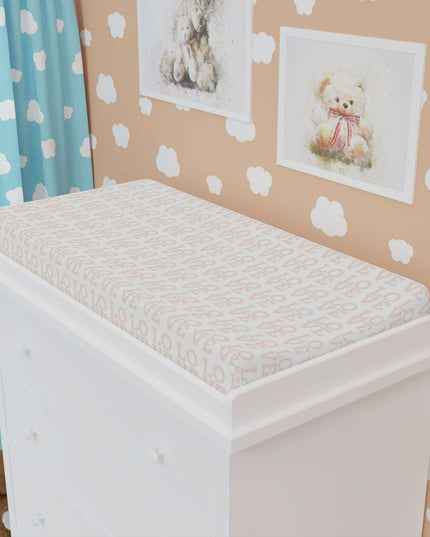 Customizable Luxurious Monogrammed Baby Changing Pad for Valentine's Day