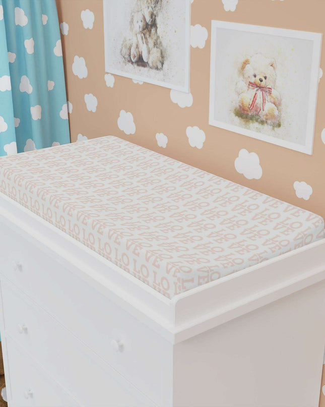 Customizable Luxurious Monogrammed Baby Changing Pad for Valentine's Day