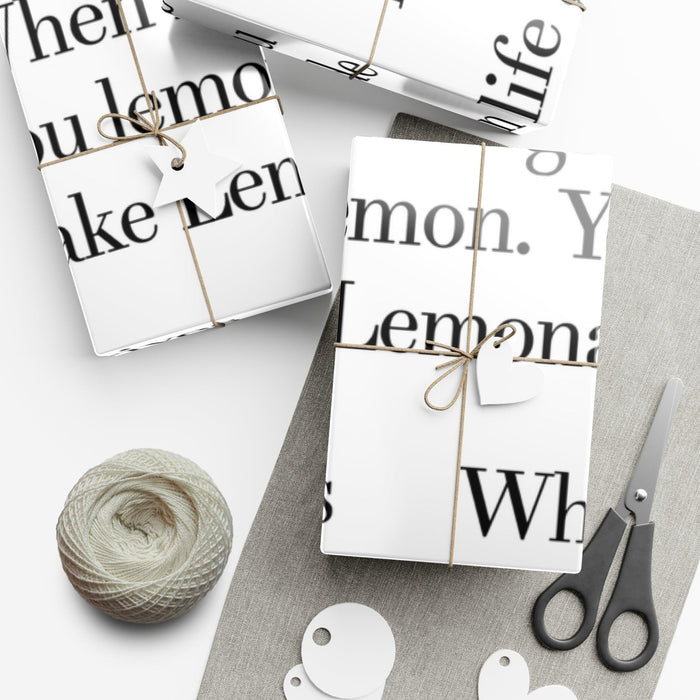 Elegant Lemon-Themed Gift Wrap Paper for Distinctive Presentations