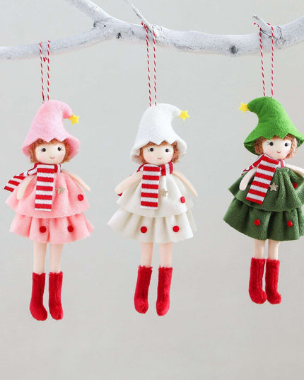 Christmas Cake Dress Girl Doll Angel Pendant