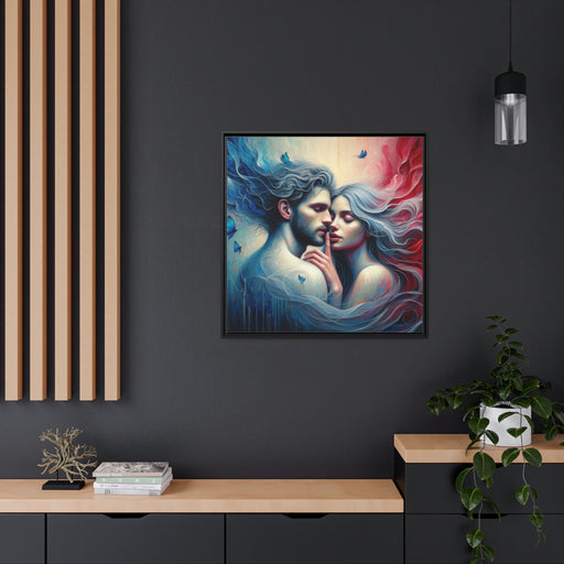 Romantic Matte Canvas Art with Chic Pinewood Frame
