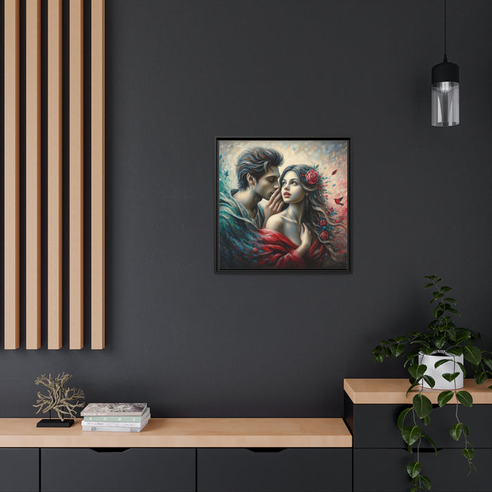 Elegant Valentine Matte Canvas Art Print - Sustainable Romance Art Piece