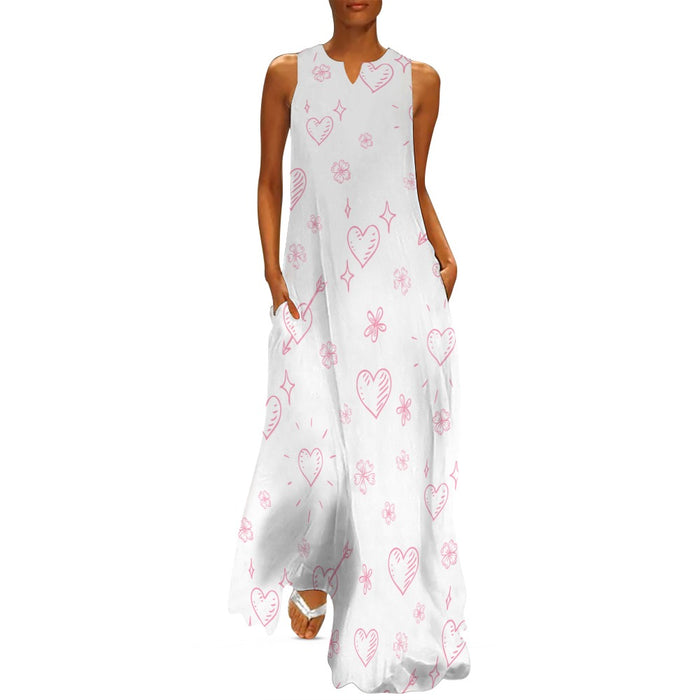 Elegant Sleeveless Dress in Polyester - Stylish and Versatile Fashion Statement
