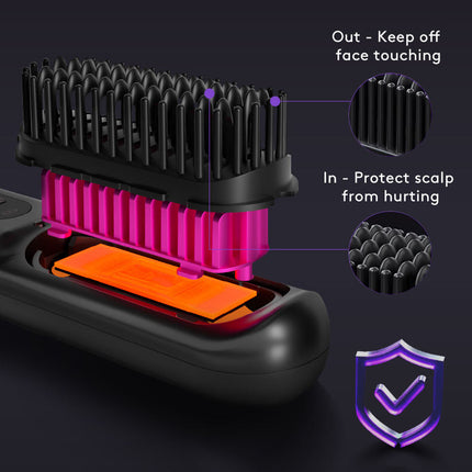 Peekaboo Studio 2-in-1 Wireless Hair Straightener & Curler - Fast Heat