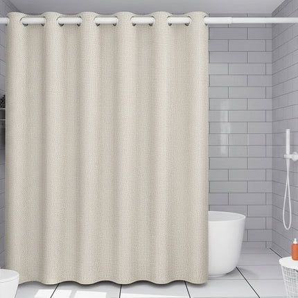 Peekaboo Studio Thick Waterproof Mildew-Proof Linen Shower Curtain