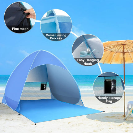 Peekaboo Studio UV-Resistant Waterproof Pop-Up Beach Tent for Camping