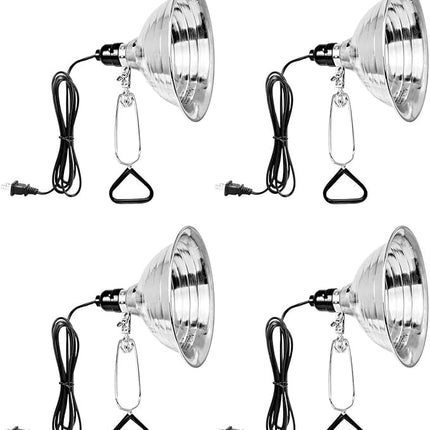 Room & Decor Clamp Lamp Light, 8.5" Adjustable Reflector, 150W, 4 Pack