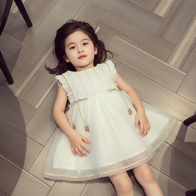 Peekaboo Studio Baby Gauze Dress - Summer Tulle Tutu, Princess Style