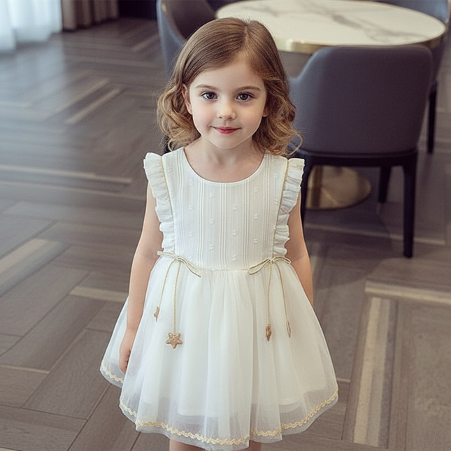 Peekaboo Studio Baby Gauze Dress - Summer Tulle Tutu, Princess Style