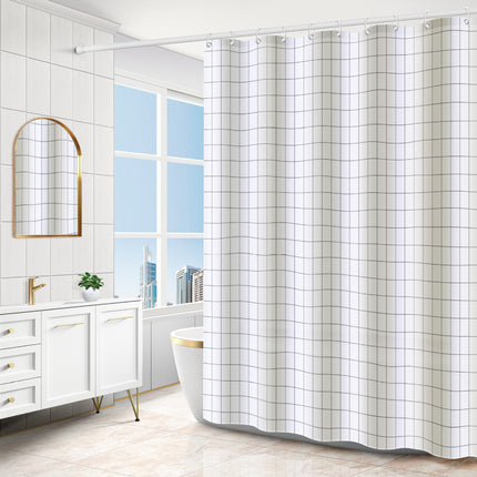 Waterproof PEVA Shower Curtain – Geometric Print, 11 Designs, 9 Sizes