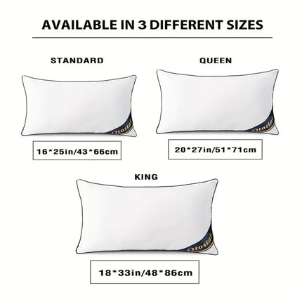 Peekaboo Studio 2-Pack Blue Bed Pillows - Hypoallergenic & Soft Suppor