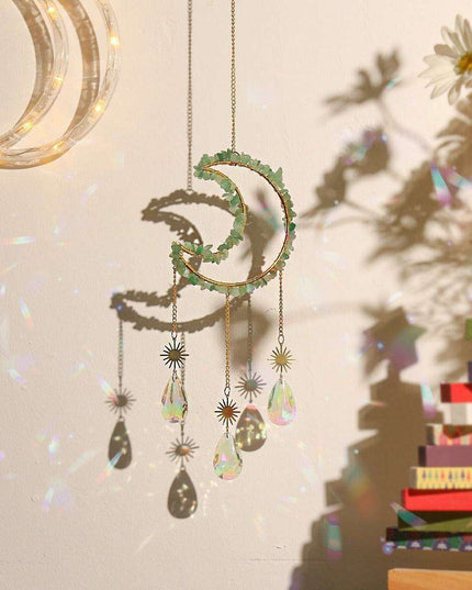 Enchanting Crystal-Embellished Iron Evil Eye Dream Catcher Necklace