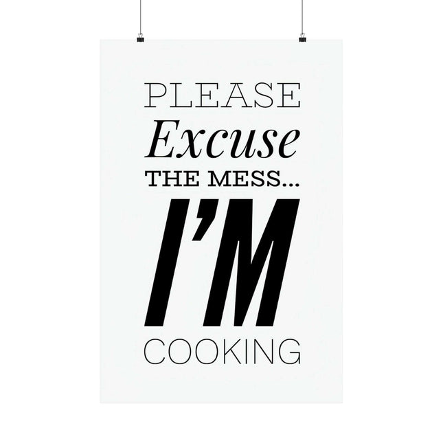 Chic Culinary Wall Art: Elegant Matte Vertical Posters for Your Kitchen Decor