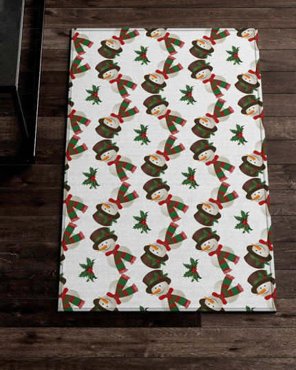Cozy Winter Wonderland Snowman Plush Area Rug - Embrace Comfort and Classic Charm