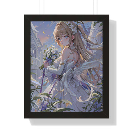 Chic Eco-Friendly Anime Girl Vertical Art Print for Sustainable Home Decor