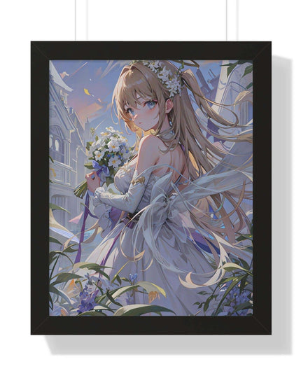 Chic Eco-Friendly Anime Girl Vertical Art Print for Sustainable Home Decor